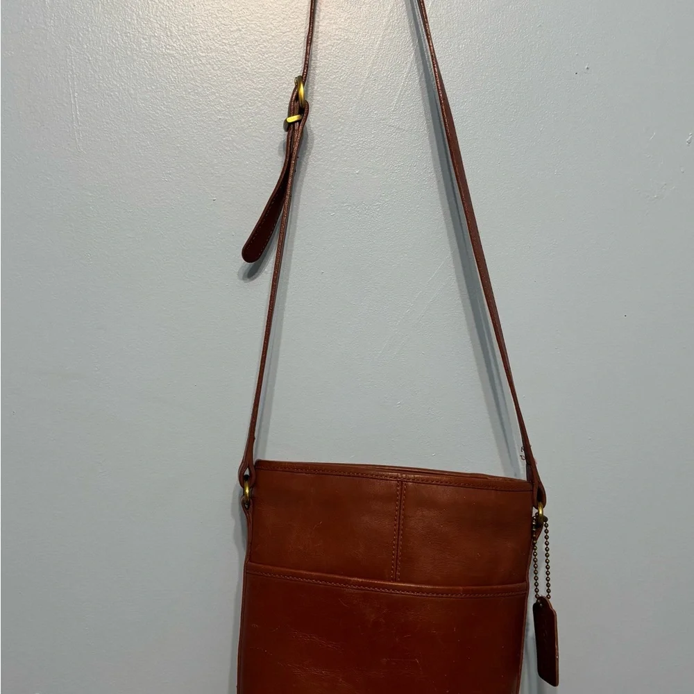 Coach Tan Leather Crossbody Bag - Picture 1 of 8